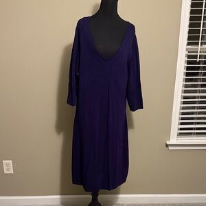 Elegant Purple Women's Sweater Dress